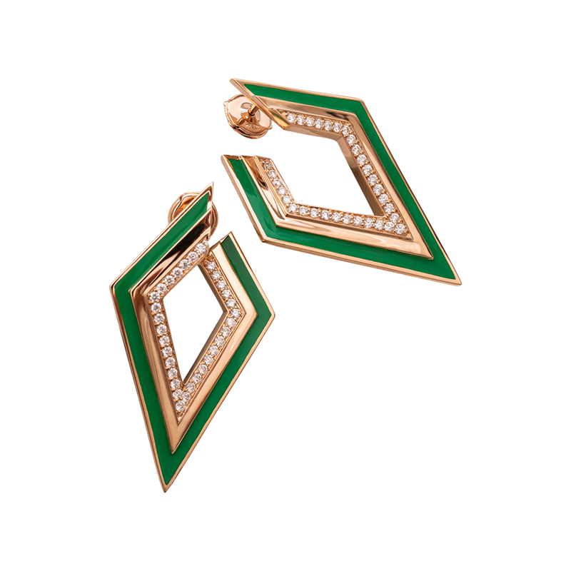 Kite Earrings - Lotus Green